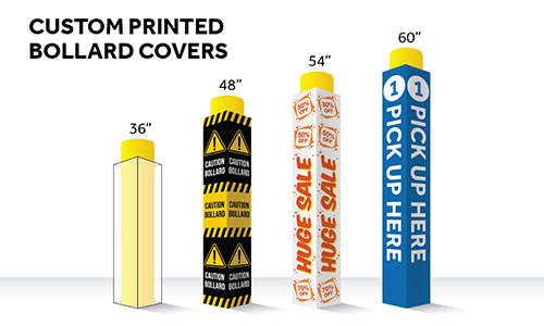 Custom Bollard Covers | Digital-print-solutions.com